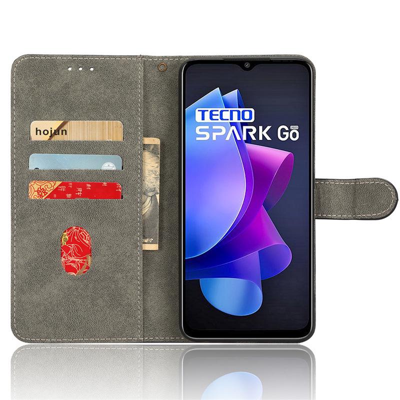 Anti-theft Leather Flip Case for Tecno Pop 7/Pop 7 Pro/BF7