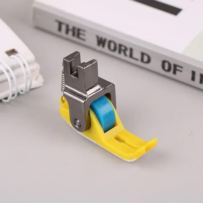 1 шт. Узкая роликовая прижимная лапка для универсальной промышленной одноигольной швейной машины челночного стежка, аксессуары, колесико, заменяемое