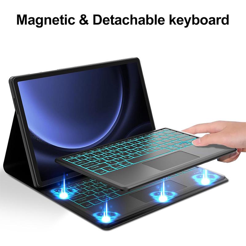 Samsung S10 FE Plus+ Touch Backlit Bluetooth Keyboard Case for SMX620 Tablet 13.1"
