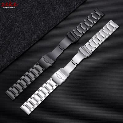 Silber Schwarz Armband für Seiko Luxus Massiv Edelstahl Uhrenarmband 18mm 19mm 20mm 21mm 22mm 24mm Gürtel Herren Uhrenzubehör