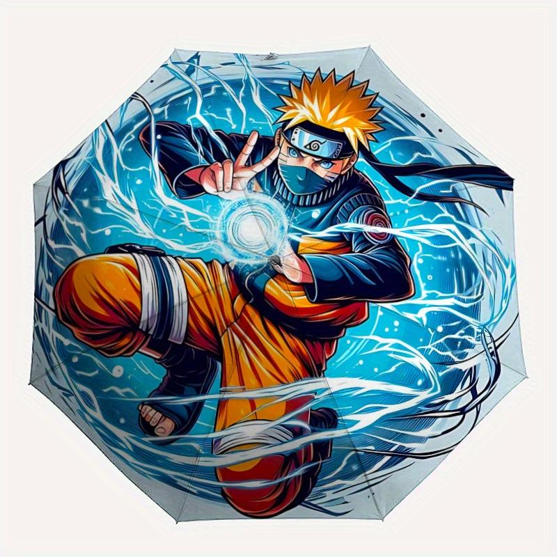 

Naruto Lightning Automatic Folding Umbrella - Lightweight, Retractable Design with 8-Rib Durability, Perfect for Outdoor Adventures, Fashion