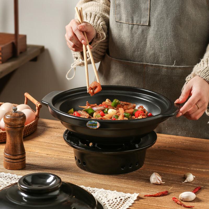 ZISIZ Ceramic Alcohol Hot Pot Set with Lid