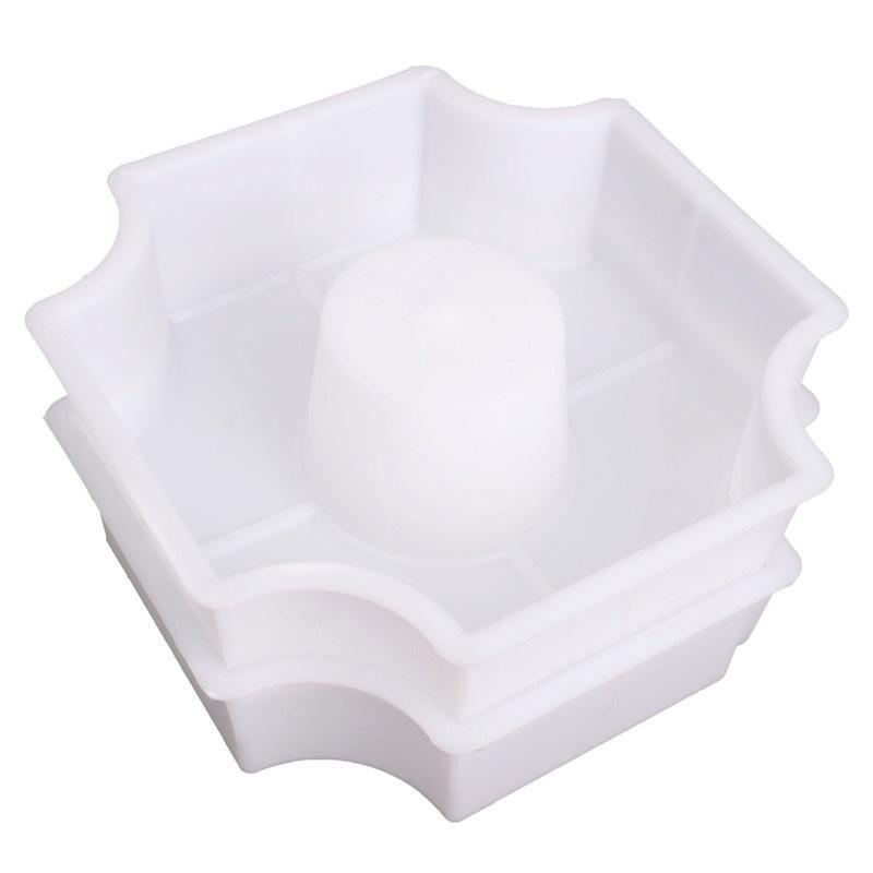 Ziegelform für Rasenpflastersteine mit mittlerem Loch DIY-Wege Form mit mittlerem Loch Gartenwege Kunststoff-Ziegelform Pflasterbelag Gehweg Formen