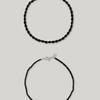 LEUNI Onyx Silver Necklace_Ellipse