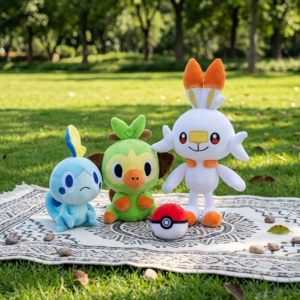8Th Generation Plush Toys Grookey Scorbunny Sobble Stuffed Doll Cartoon Toys Hobbies Collection Home Decor Toys Gifts