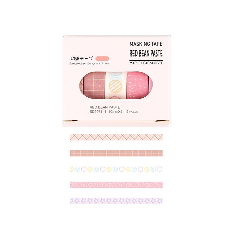 

5 рулонов тонкой базовой васи-ленты, принадлежности для скрапбукинга, набор васи-лент Rainbow Cinta Adhesiva Decorativa, дневник, васи-ленты