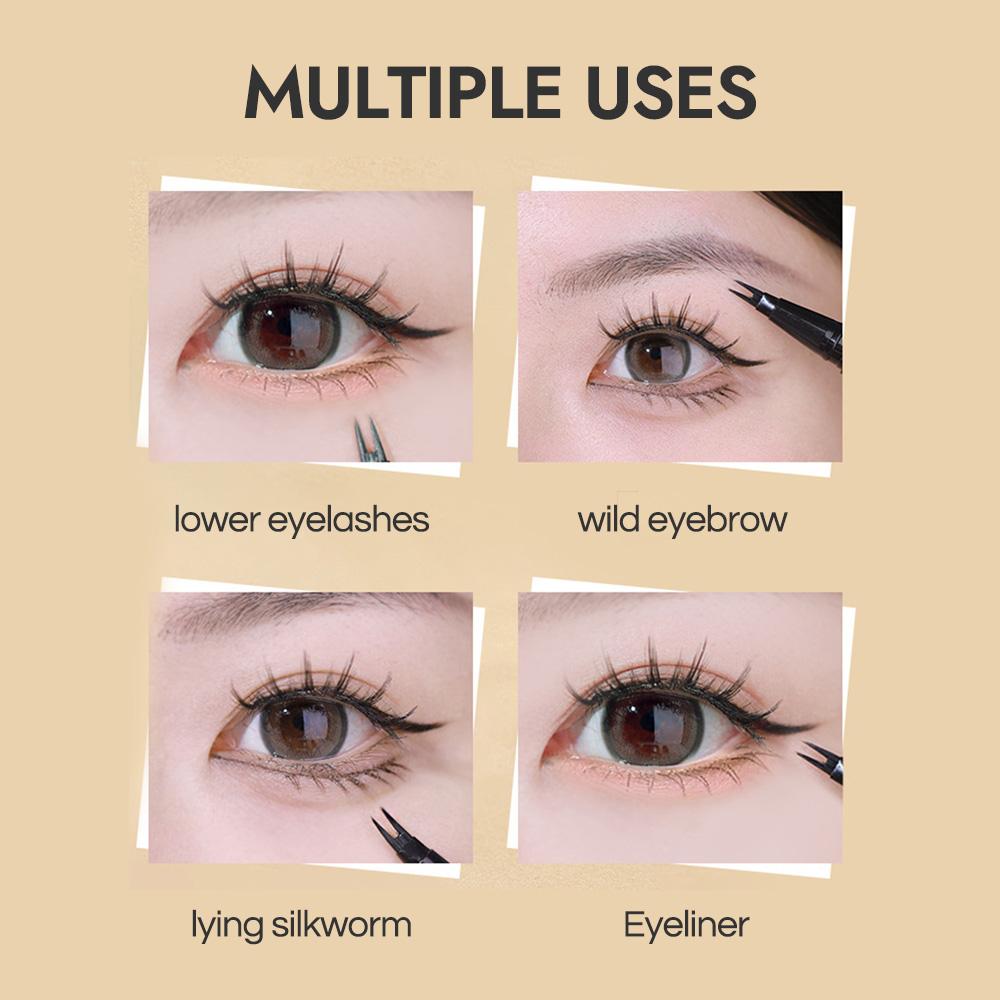 GECOMO 0,05 mm Ultrafeiner Unterwimpernstift, Präzise Kontrolle Augen-Make-up, Doppelseitiger Eyeliner-Wimpernstift