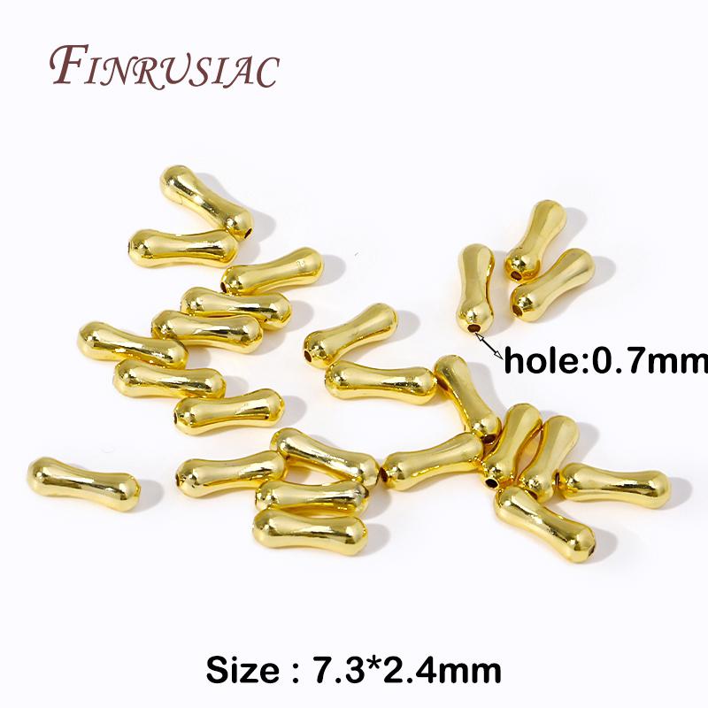 

18K Gold Plated Metal Tube Spacer Beads,Silver Plated Separators For Beads,Jewelry Making DIY Accessories Bulk Beads Wholesale 50 Pieces