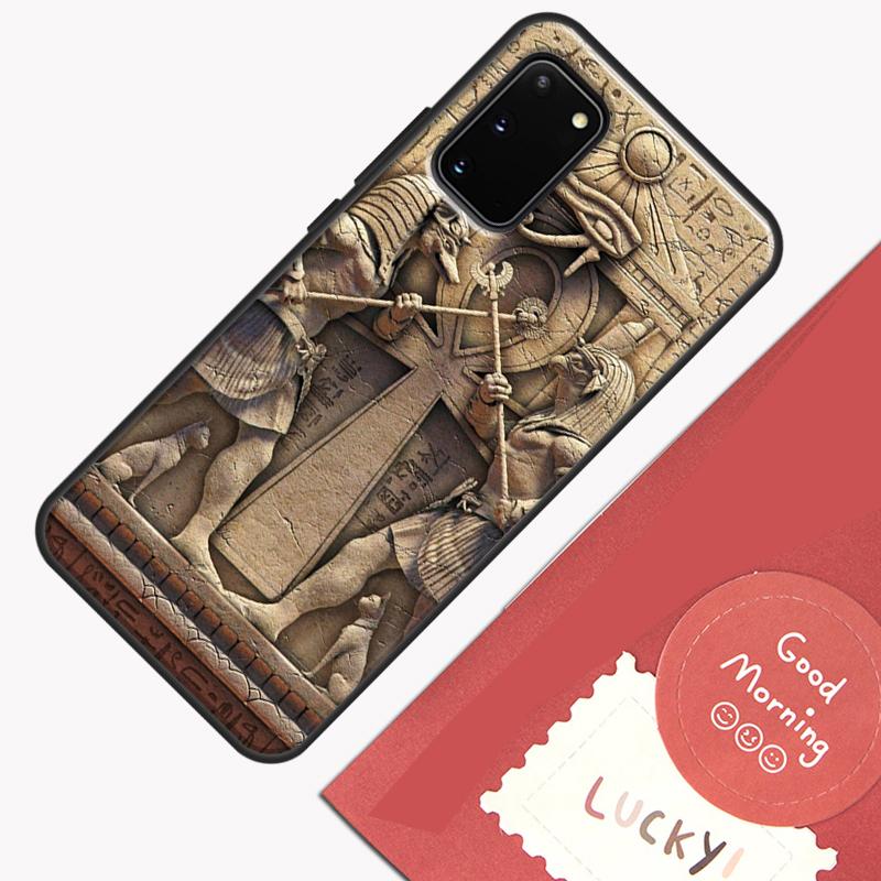 Ägypten Pharao Wandmalerei Handyhülle Für Samsung Galaxy S26 S25 Ultra S20 S21 S22 S23 S24 S10 Plus S25 FE Hülle Schale