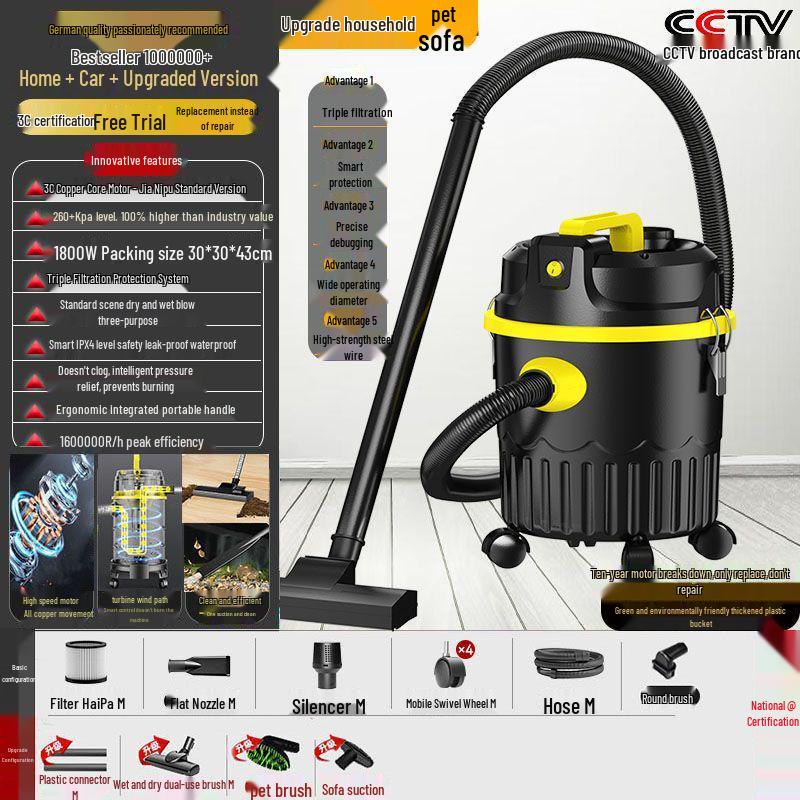 Hochleistungs-Nass-/Trockensauger für den Heim-, Hotel-, Auto- und Industriegebrauch