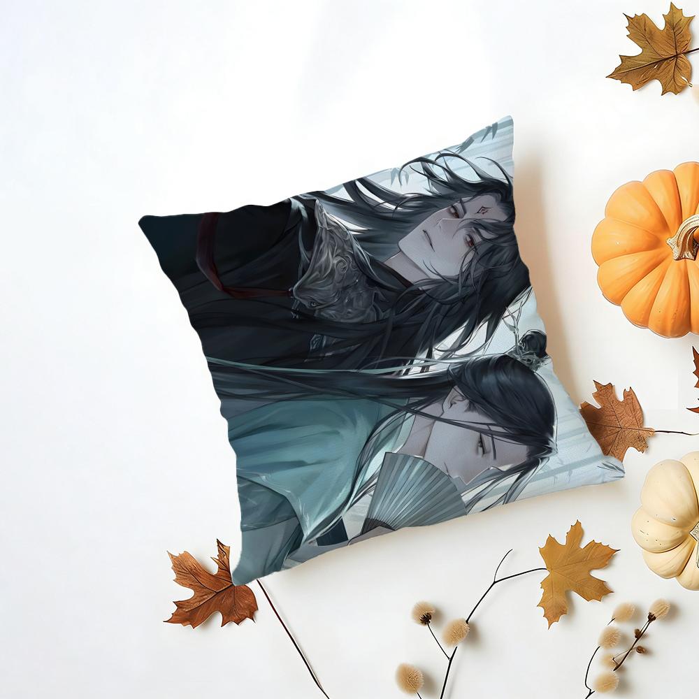 

TThe Scum Villains SelfSaving System Cushion Cover Washable Linen Pillowcase Soft for Daily Sofa Bed Home Room Decor 30x30cm