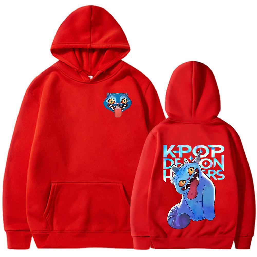KPop Demon Hunters Movie Derpy Tiger 2025 New Movie Hoodies Fashion Harajuku Hooded Sweatshirt Men Women Fleece Casual Pullover
