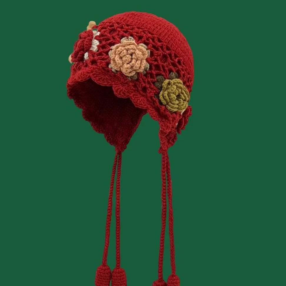 Ethnic Style Retro Knit Wool Beanie with Tassels