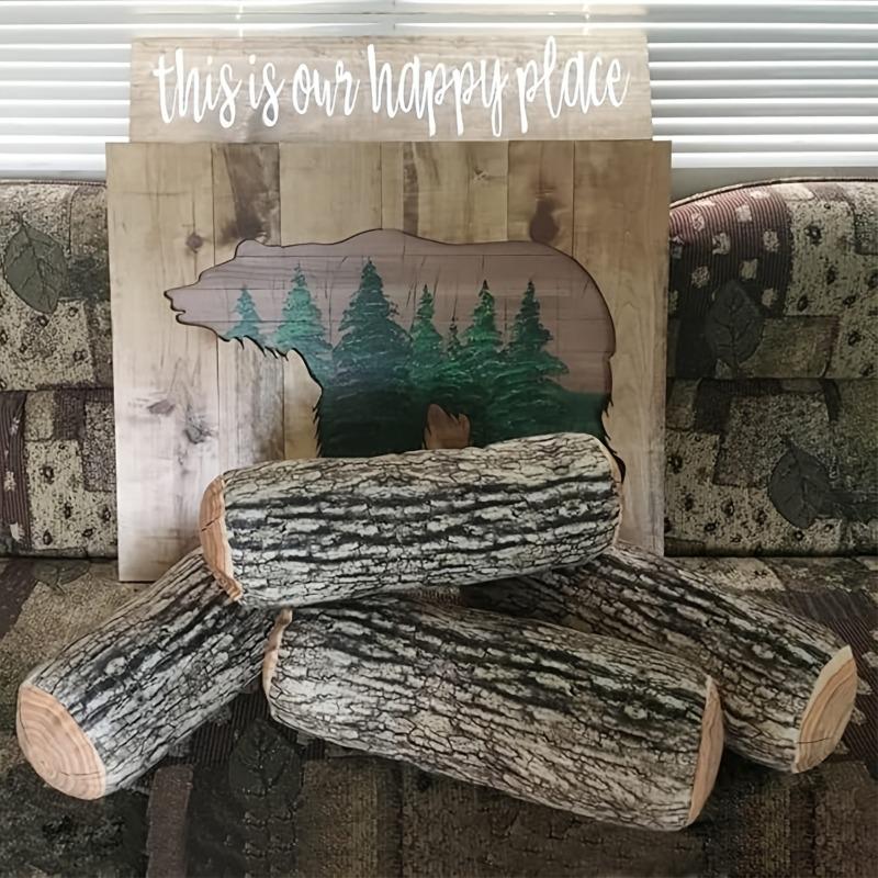 Decorative Throw Pillows Tree Trunk Design Decorative Soft Elastic Twill Fabric Natural Aesthetic Decor Playroom Accessories