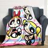 1pc Powerpuff2 Blanket, Gift, for Men and Women, Soft Blanket, Good for Sofa Bed Couch Travel, Lightweight Flannel Blanket