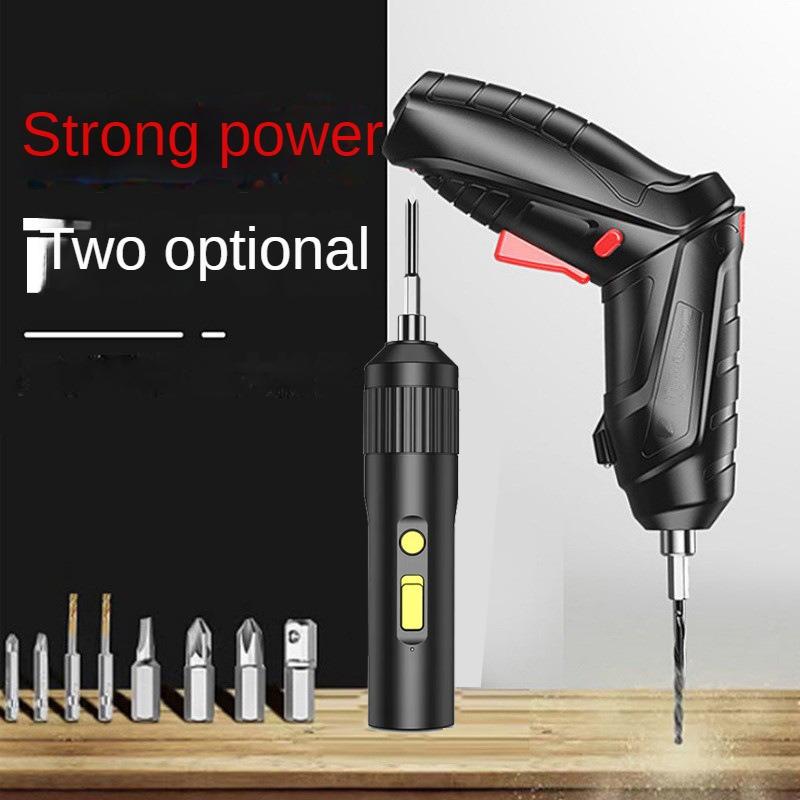 220V Electric Screwdriver Set Household Small Electric Drill Rechargeable Screw Mini Multi-Function Lithium Screwdriver Hardware