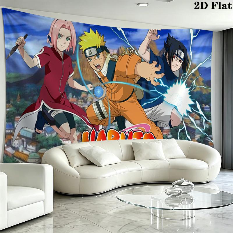 N-NARUTO Wall Tapestry Aesthetic Wall Hanging Printed Fabric Blanket Decorative Tapestries for Bedroom Living Room Home Decor