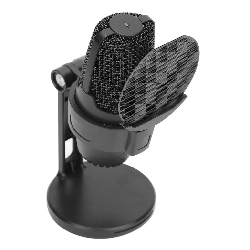 USB Condenser Microphone Cardioid PC Condenser Mic with RGB Light for Gaming Studio Recording Live Streaming