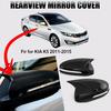 2PCS Glossy Black Rearview Side Mirror Cover Caps For Kia Optima K5 2011-2015