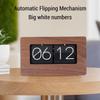 Vintage Wooden Auto Flip Clock Digital Mechanical Flip Table Clock 24 Hour Retro Desktop Ornament