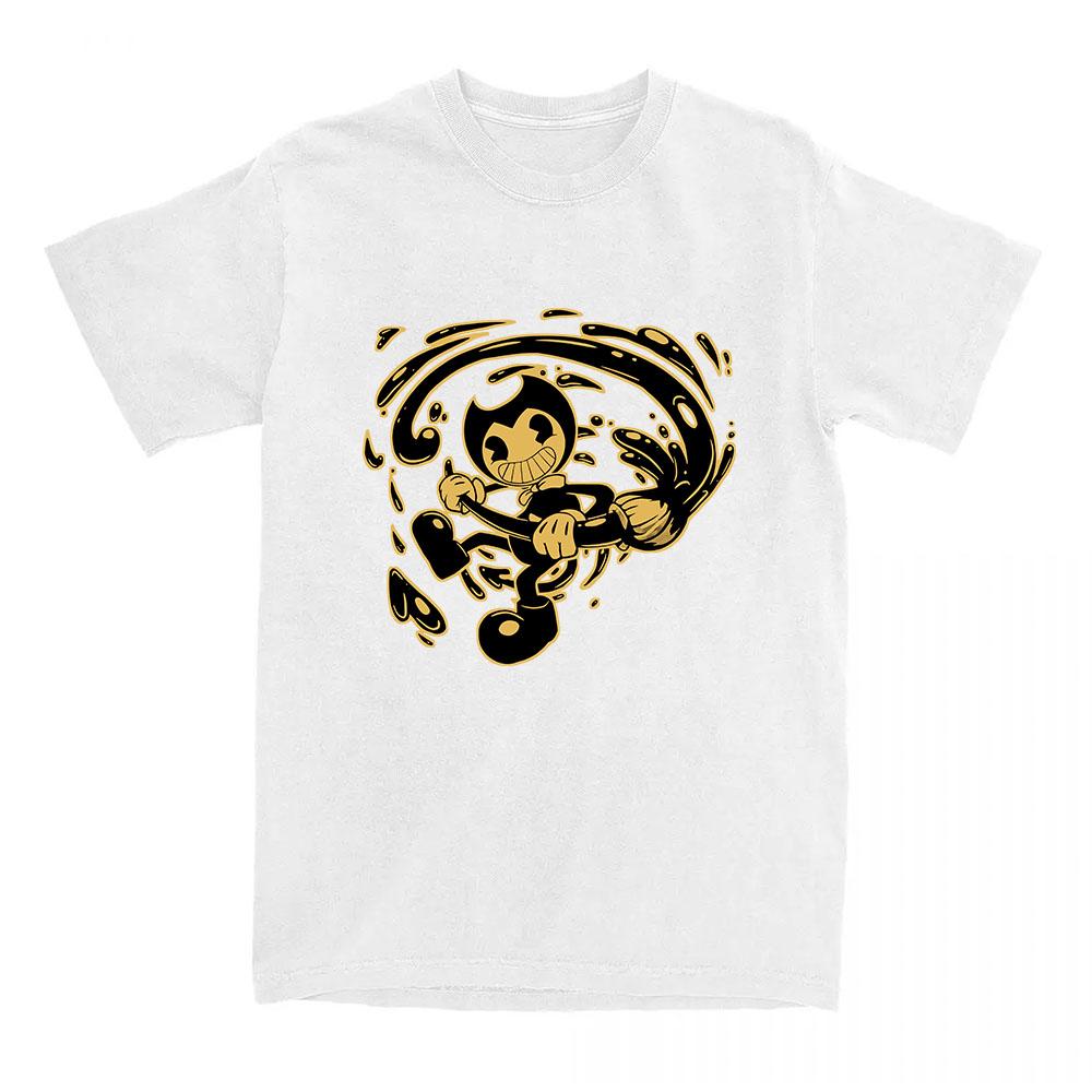 Spiel Bendy and The Ink Machine T-Shirt Sommer Kurzarm T-Shirts Streetwear Unisex Locker Rundhals Grafikdruck T-Shirts