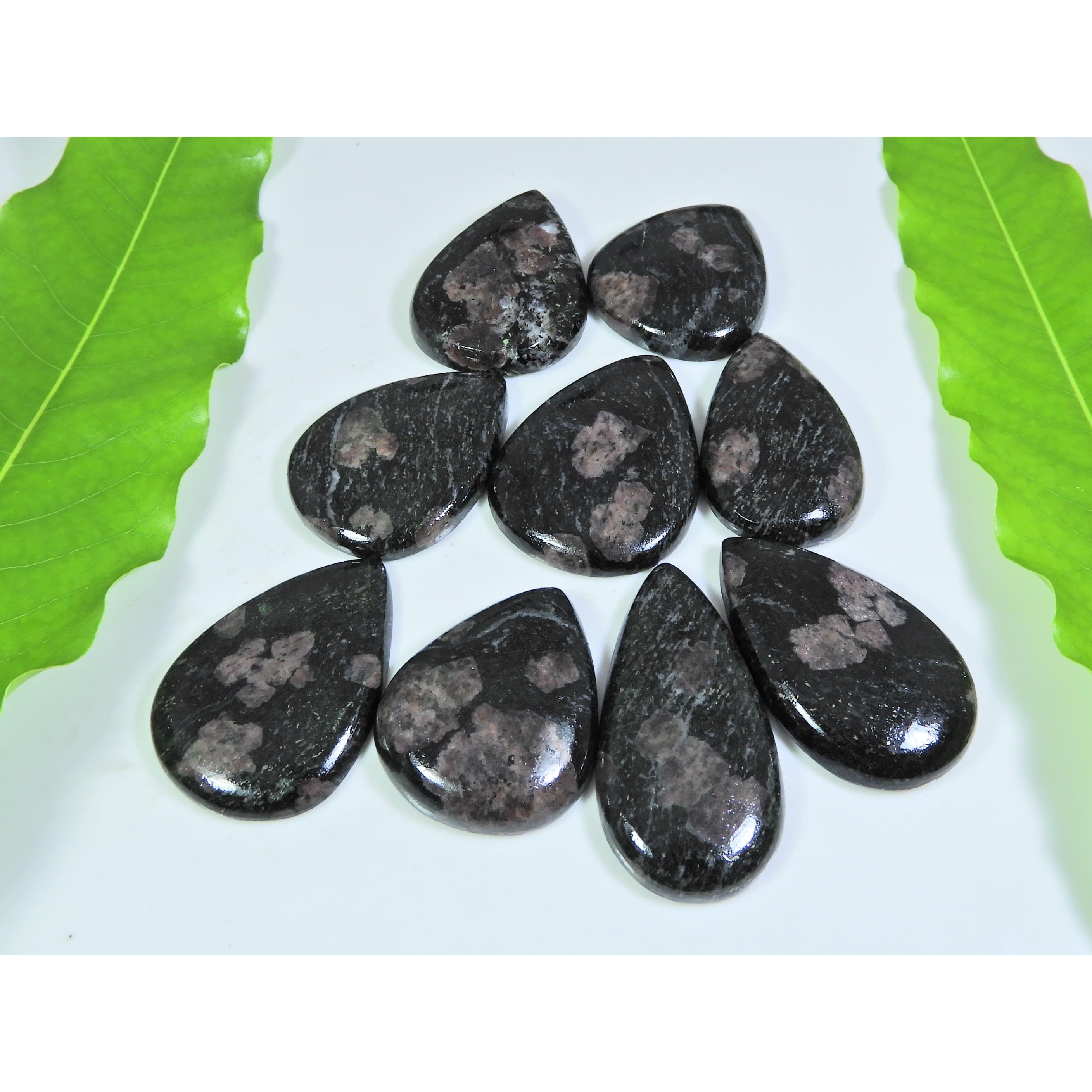 

446Cts. Natural Ruby Fall Pear Cabochon Loose Gemstone 09 Pcs Lot A-401