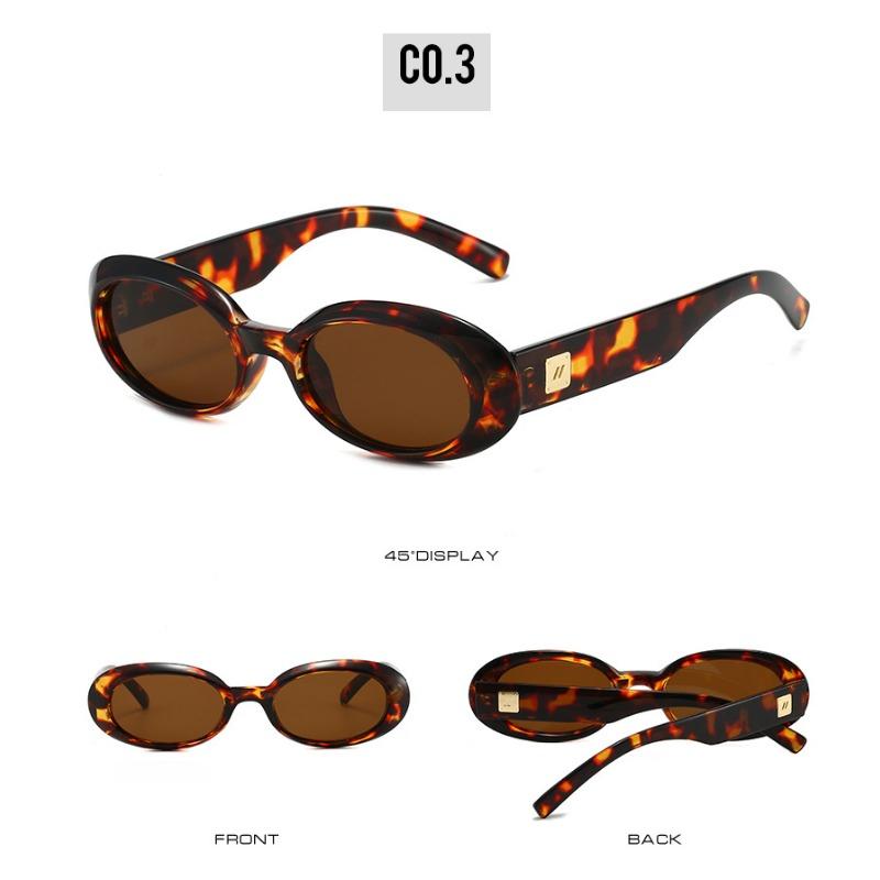 Midnite Star Retro Classic Small Oval Sunglasses Women Fashion Champagne Lens Shades Uv400 Men Trending Rivets Punk Sun Glasses