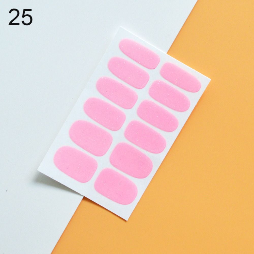 Strips Gel Nail Stickers Glittering Gel Full Nail Wraps Gel Nail Polish Strips  DIY NAil Art Making
