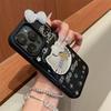 Applicable Iphone16Promax Mirror Kt Cat Bow Star Glitter Mobile Phone Case Apple 17 Women'S Fashion
