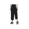 Adidas Originals Solid Color Wide Leg Elastic Waist Straight Leg Sports Pants Women Bottoms Black HR3481