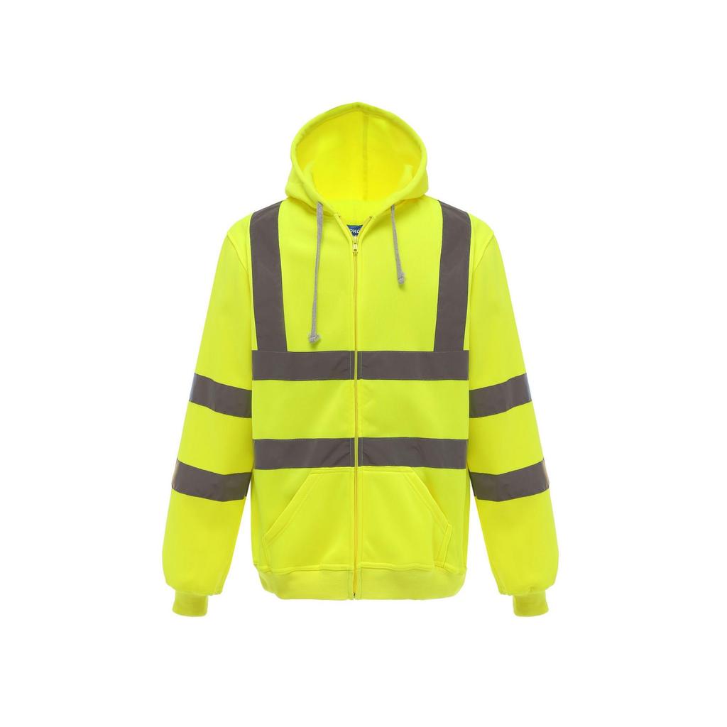 Yoko Mens Hi-Vis Full Zip Hoodie