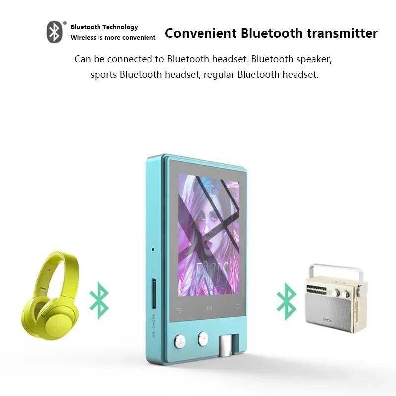 Player MP3 HiFi Lossless Portabil DSD256 24Bit 192kHz Audio Hi-Res Bluetooth 5.1 Player Muzical Reîncărcabil Suport Card TF