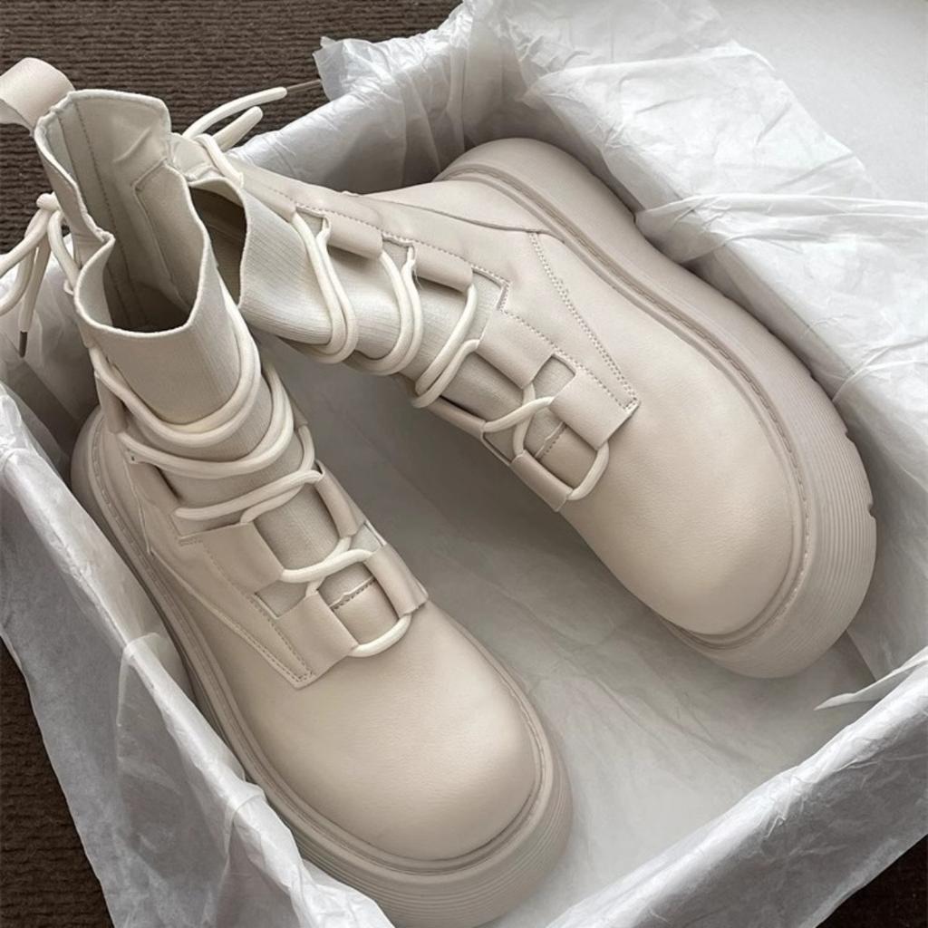 Martin Boots, Thick Soled Shoes, Height Increasing Shoes, Lace Up Shoes, Non Slip Shoes, Warm Shoes, Casual Shoes, High Boots