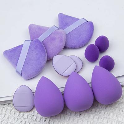 Set Combinado de 12 piezas Pequeño, Mediano y Grande Esponja de Maquillaje Esencial para Principiantes