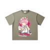 260 GSM Double Yarn 32 Count 100% Cotton ReZero V3 Ram Print Unisex Heavy Cotton T Shirt