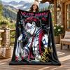 Akaza Demon Slayer Individueller Name Flanelldecke Personalisierte Weiche Warme Plüschdecke Maßgeschneidertes Geschenk für Familie Freunde