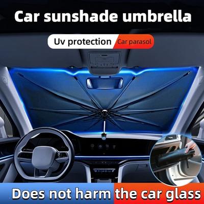 Car Sunshade Front Windshield Sunscreen Heat Insulation Sunshade Blocking Plate Blackout Curtain Gear Car Interior Windshield
