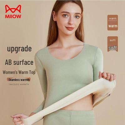 Mao Ren Damen doppelseitig gebürstetes Thermo-Basisschicht-Oberteil