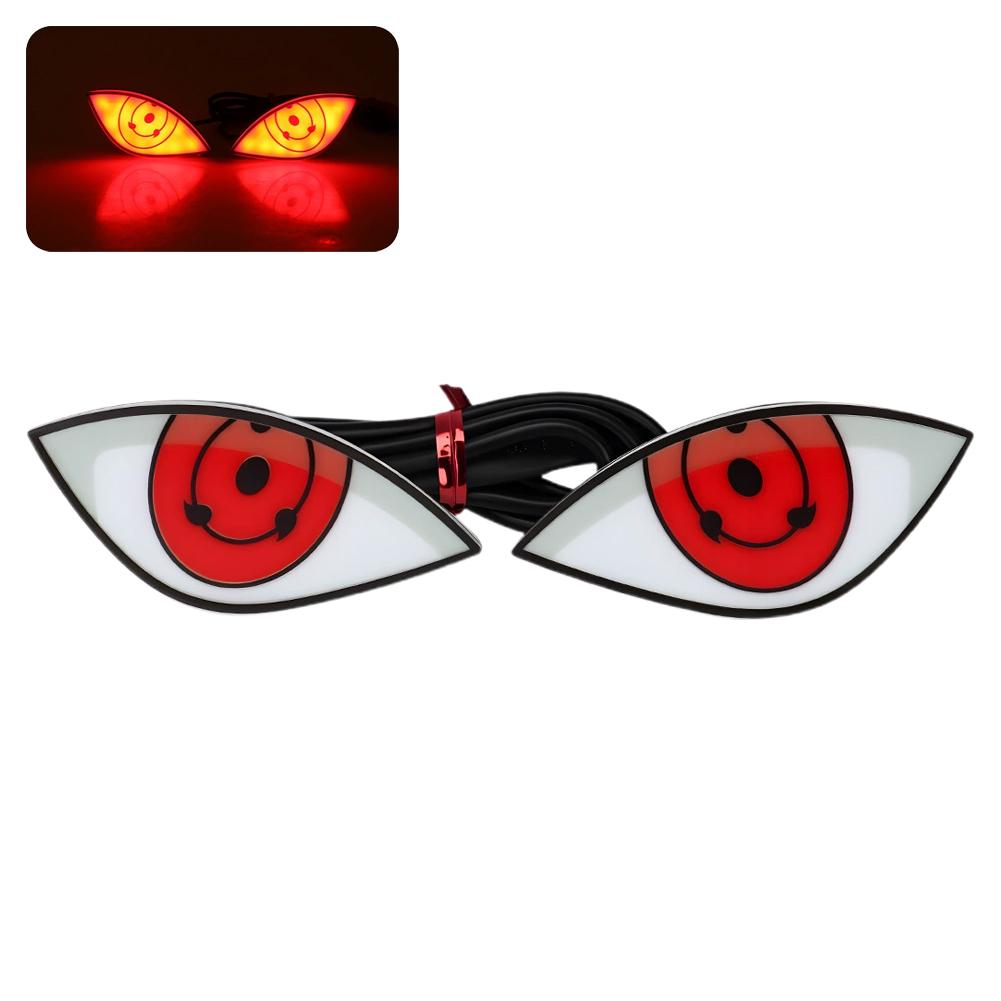 Motorcycle LED License Plate Decorative Lights Snake Eye Rear Tail Light Strobe Flashing Electric Motorcycle Modified