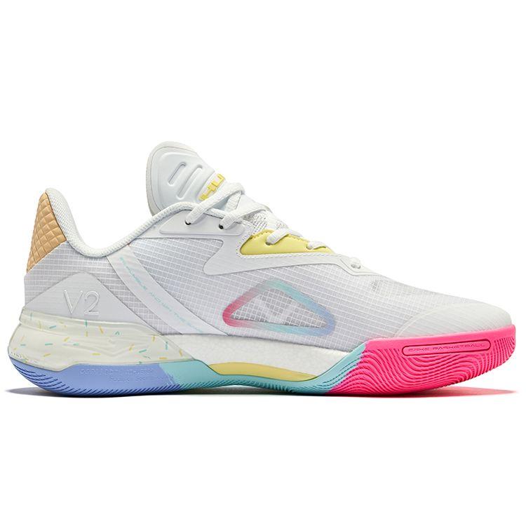 Erke Qianxun V2 Qi Technology Performance Shock Absorbing Durable Low Top Basketball Shoes Men sneaker Ice-Cream 51124204156-004
