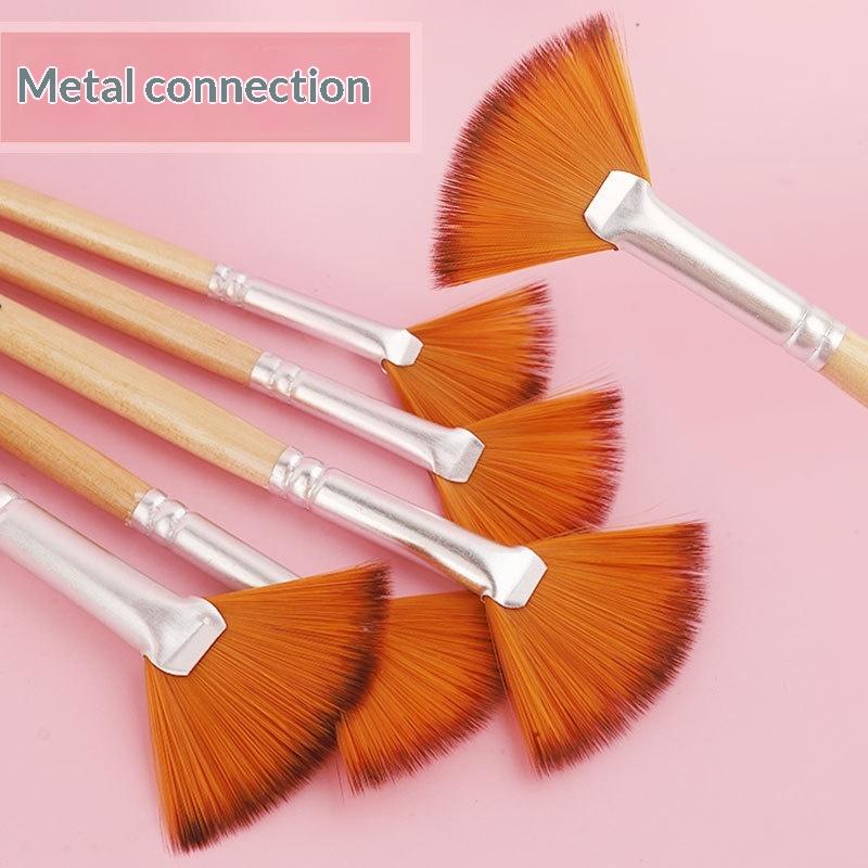 5 sztuk Nylonowe Pędzle Wentylatorowe do Akwareli Artystyczne Pędzle Wentylatorowe do Malowania Olejem Akrylem Do Malowania Akrylowego Akwarelą