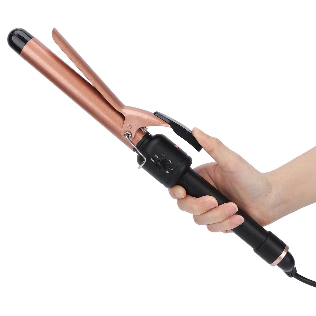 Curling Iron Wand Adjustable Temperature Ceramic Barrel Hair Curler 25mm 110‑240V