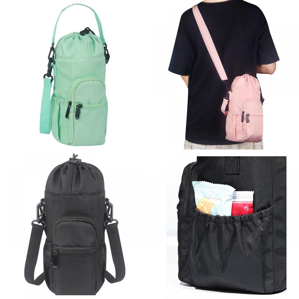 Water Bottle Sling Bag Stylish And Functional Water Bottle Holder Ideal For Walking And Hiking Pink