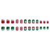 Glossy Winter Snowflake Christmas Snowflake False Nail For Holiday Gatherings Nail Art Quick Wear