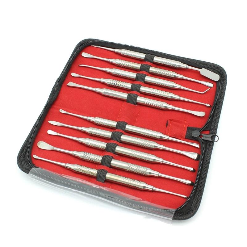 

10Pcs/Set Dental Implant Sinus Lift Instruments Dental Implant Periosteal Elevator Double Ends Reflecting Retracting Separator