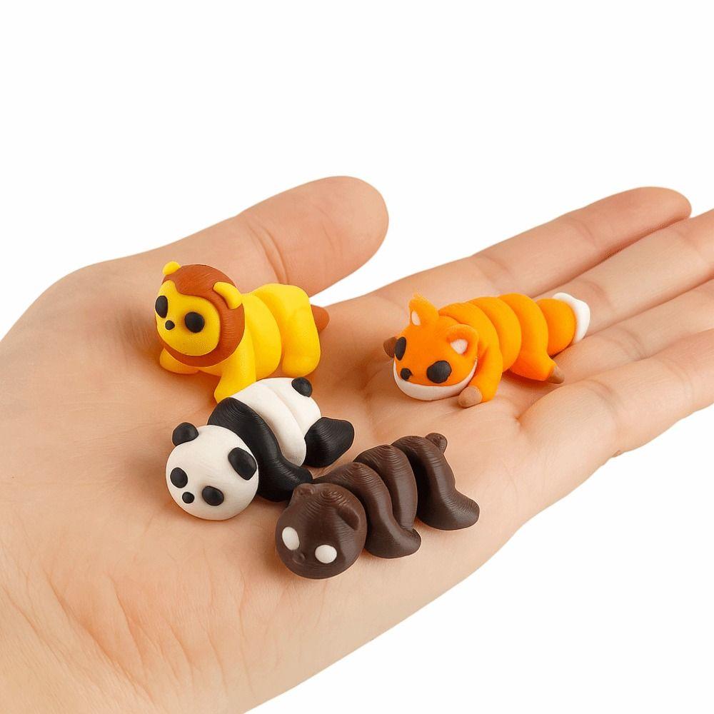 Cute Critter Style Multi-Joint Fidget Toys Multi-Jointed Movable Office Desk Decoration  Home Decor
