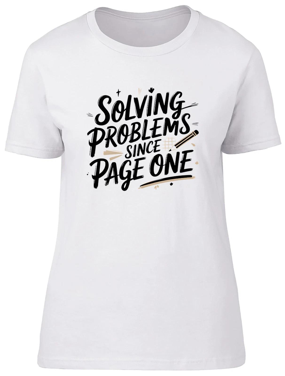 Solving Crosswords Puzzles Womens T-Shirt Ladies Gift Tee XL
