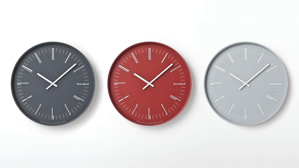 Lemnos Draw wall clock BK Analog Wall Clock Black KK18-13