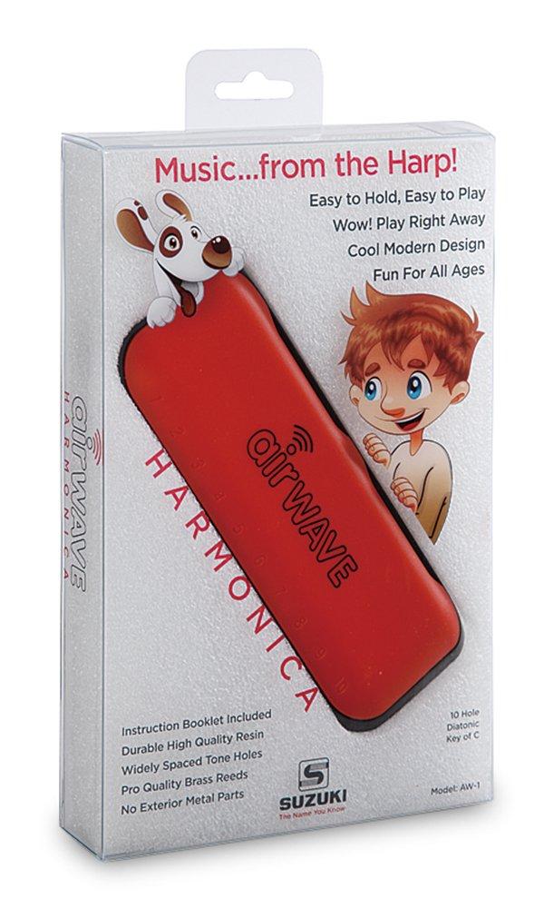 SUZUKI Airwave AW-1 Red J 10-hole harmonica for children