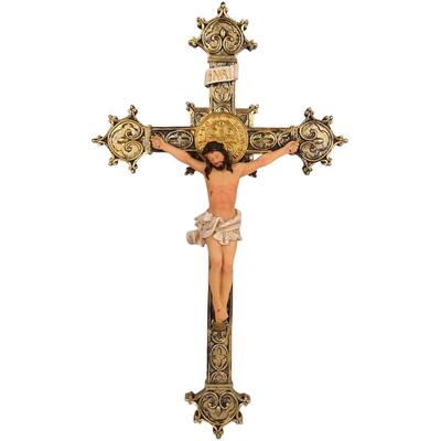 Resin Cross Crucifix, Jesus Christ, Cross Jesus, Crucified Jesus Wall Hanging Idol for Altar, Housewarming,  12 Inches